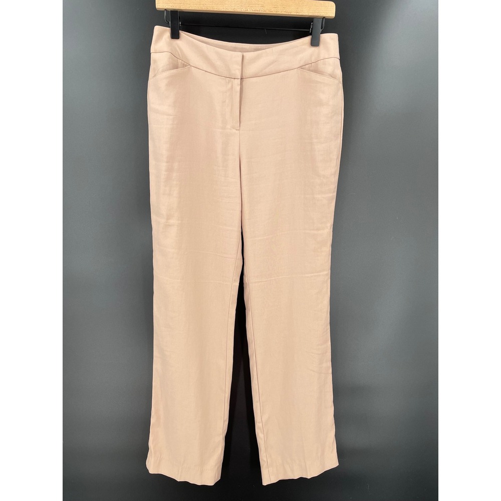 Bar III Wide Leg Trousers High Rise Tan Beige Viscose Dress Pants Size 4